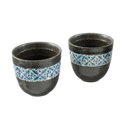 Blue Tile Pattern Tea Cup Set