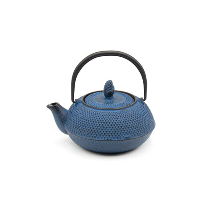 Cast Iron Tea Pot and Cup Set - Blue