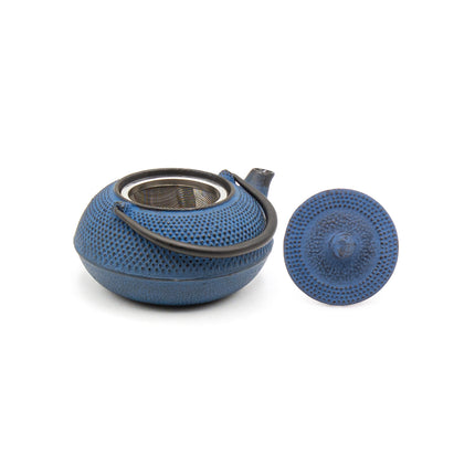 Cast Iron Tea Pot and Cup Set - Blue