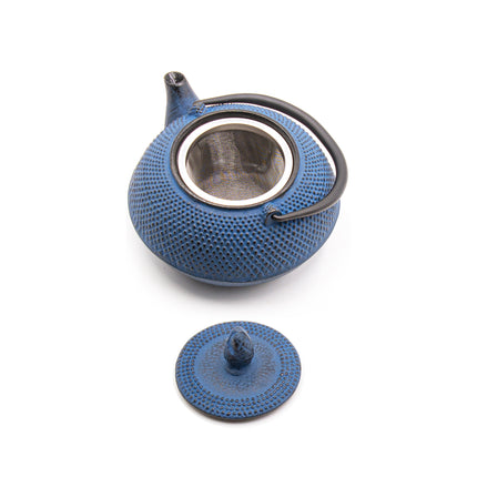 Cast Iron Tea Pot and Cup Set - Blue