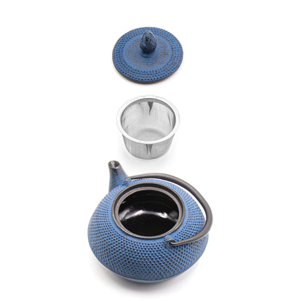 Cast Iron Tea Pot and Cup Set - Blue