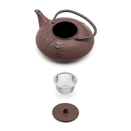 Cast Iron Tea Pot and Cup - Brown/Black