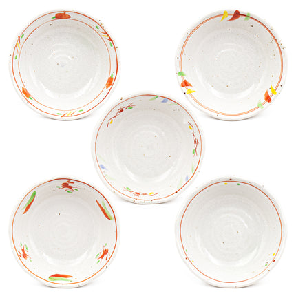 Country Home Shallow Bowl Set, Set of 5 (Assorted)