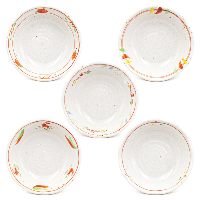 Country Home Shallow Bowl Set, Set of 5 (Assorted)