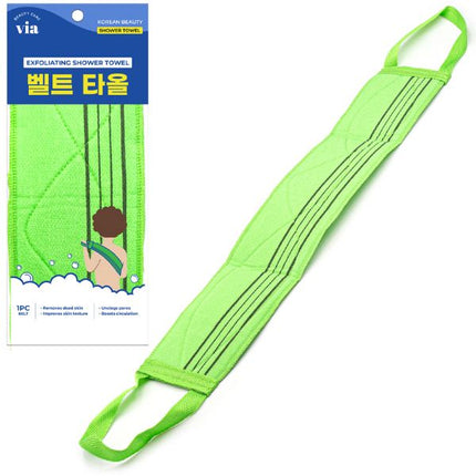 Via Beauty Exfoliating Shower Towel - 1pc Belt