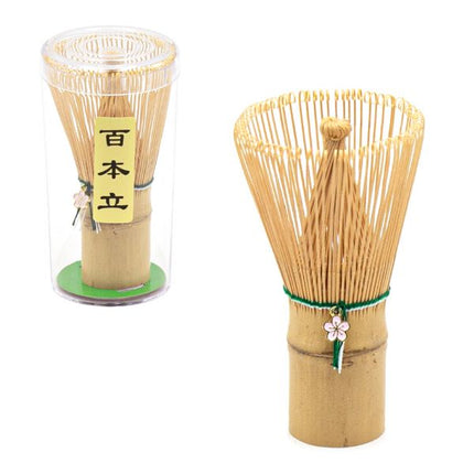 Matcha Tea Bamboo Whisk(Chasen) With Charm (Green)