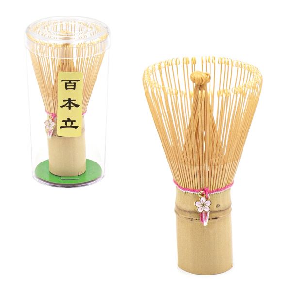 Matcha Tea Bamboo Whisk(Chasen) With Charm (Pink)