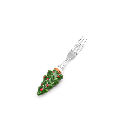 Christmas Tree Dessert Fork 4pc Set