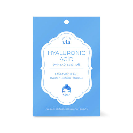 Via K-Beauty Face Mask Sheet Hyaluronic Acid