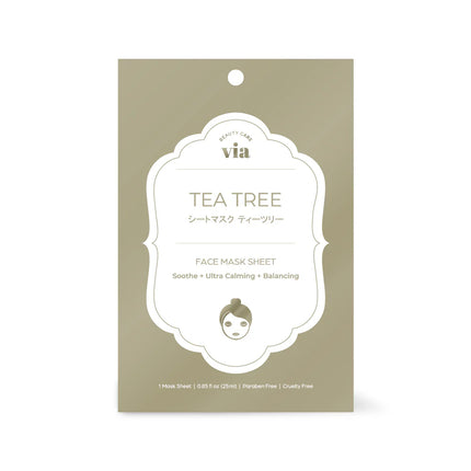 Via K-Beauty Face Mask Sheet Tea Tree