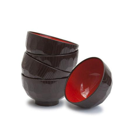 Kikkou Lacquer Miso Soup Bowl (5 pcs set)