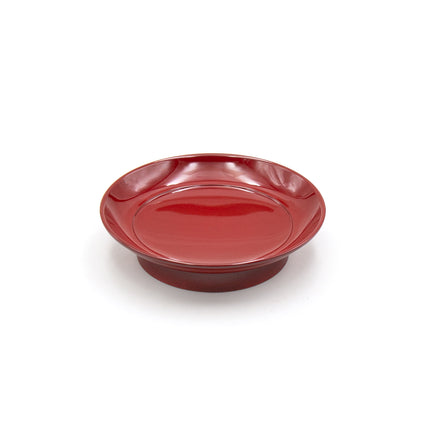Japanese Red Urushi Wooden Plate Lacquerware Set of 6