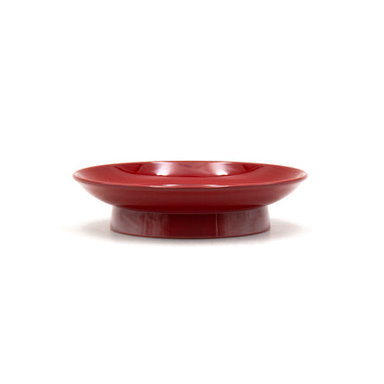 Japanese Red Urushi Wooden Plate Lacquerware Set of 6