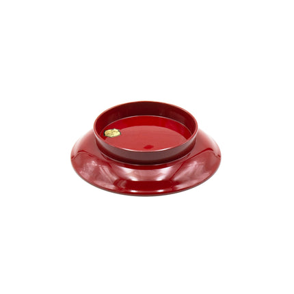 Japanese Red Urushi Wooden Plate Lacquerware Set of 6