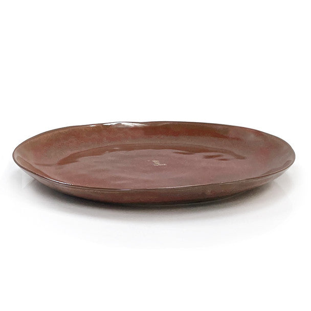 Organic Copper Red Dinner Plate 10-1/4"D