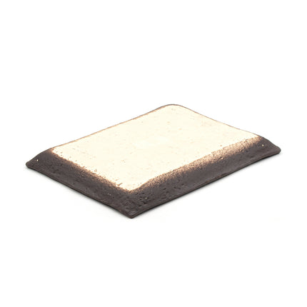 Handcrafted Rectangular Ceramic Plate – Green Glaze Finish