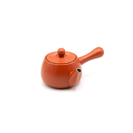 Aluminum Kyusu Teapot With Strainer - Orange