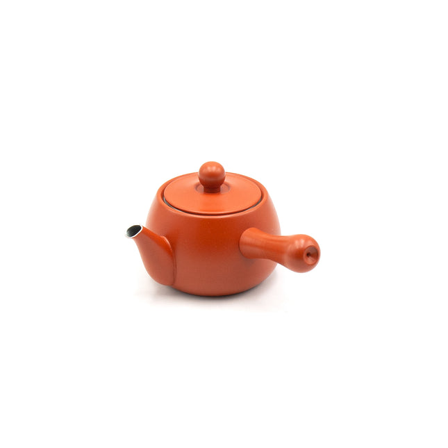 Aluminum Kyusu Teapot With Strainer - Orange