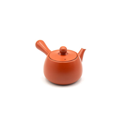 Aluminum Kyusu Teapot With Strainer - Orange