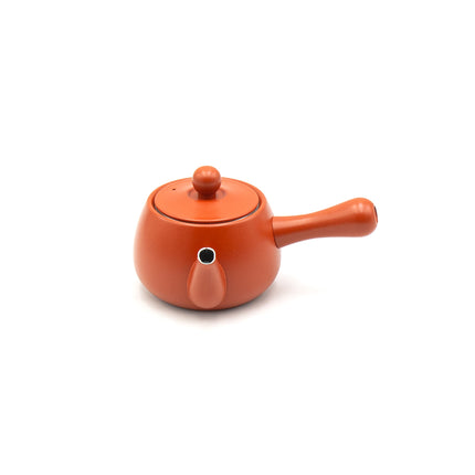 Aluminum Kyusu Teapot With Strainer - Orange