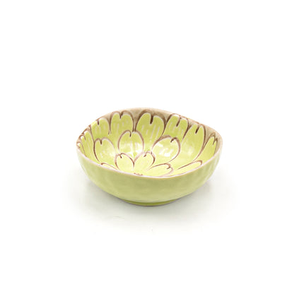 Green Floral Pattern Porcelain Bowl Set of 5