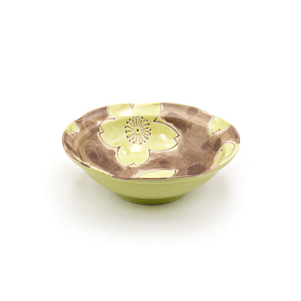 Green Floral Pattern Bowl Set of 4