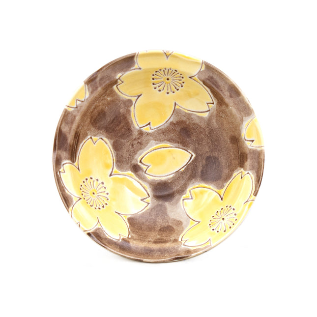 Yellow Floral Pattern Bowl Set of 4