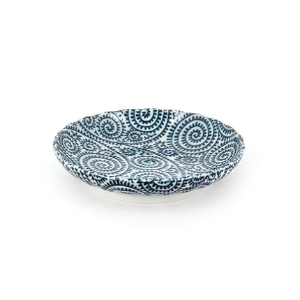 Blue Porcelain Plate 5.25"D