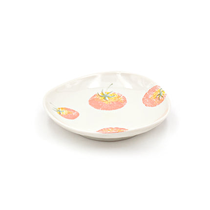 Tomato Porcelain Plate Irregular White - Set of 4