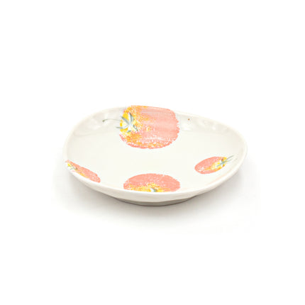 Tomato Porcelain Plate Irregular White - Set of 4