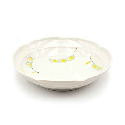 Edamame Porcelain Plate 8" Irregular White, Set of 4
