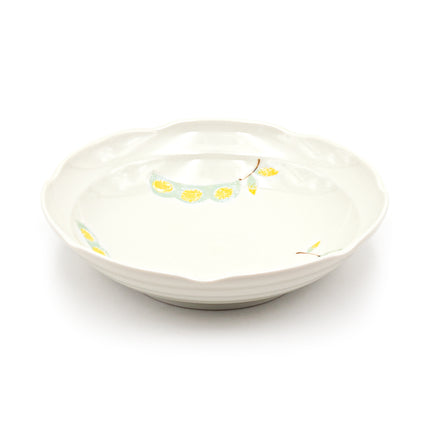 Edamame Porcelain Plate 8" Irregular White, Set of 4