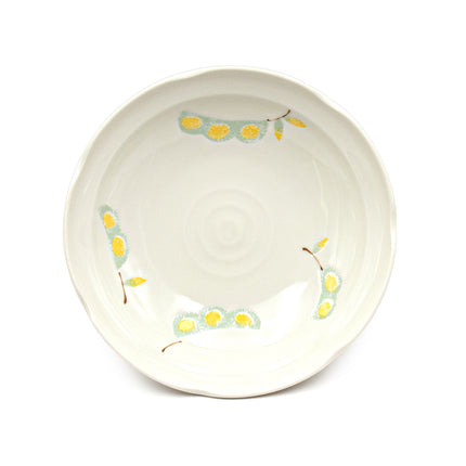 Edamame Porcelain Plate 8" Irregular White, Set of 4